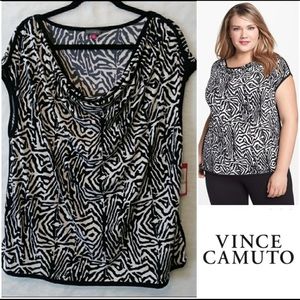 Vince Camuto Zebra Print Pullover Top